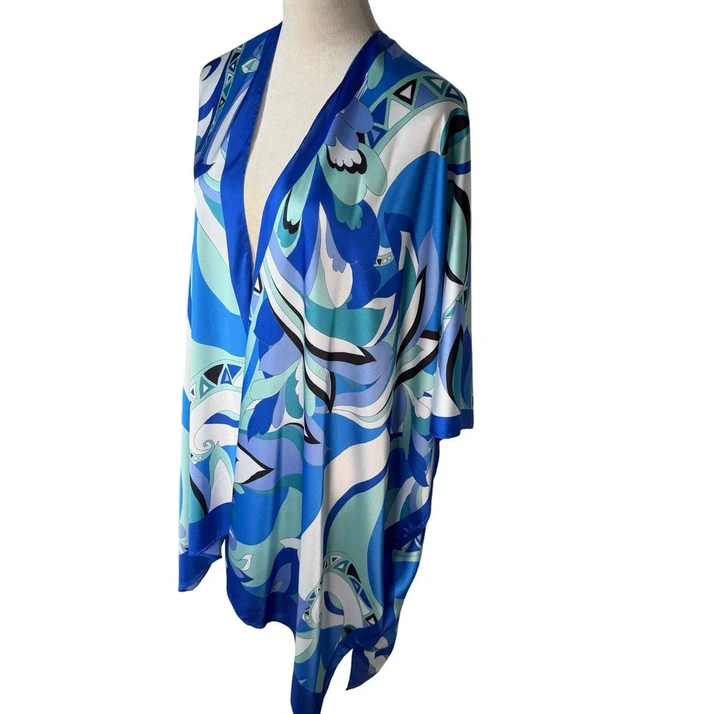 Jean-Pierre Klifa Paris Principe Kimono‎ Wrap NWT UPF 50+ Resortwear Coverup OS